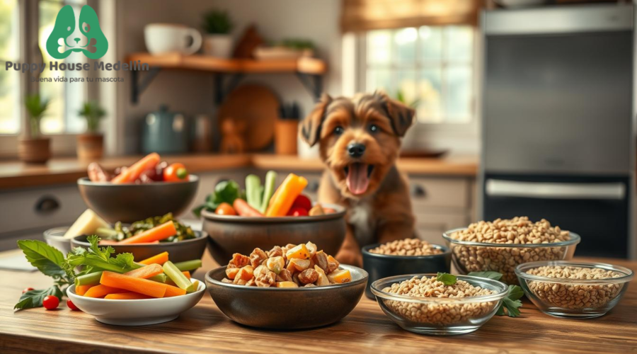 Alimentos caseros balanceados para cachorros: recetas y raciones