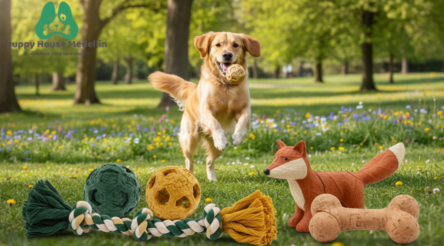 juguetes biodegradables para perros